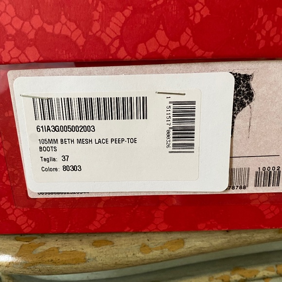 BRAND NEW DOLCE & GABBANA BETH RED LACW TOE ANKE BOOTS - Picture 4 of 16